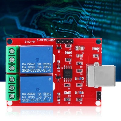 5V USB Control Switch 2 Channel Relay Module Computer PC Intelligent Control - Image 1 of 4