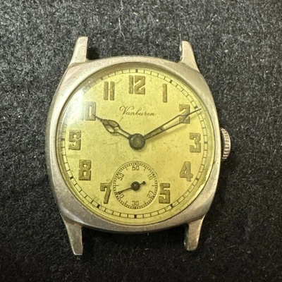 Vintage Van Buren Swiss Men's Trench Watch For Parts Or Repair - Image 1 of 4