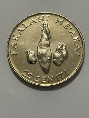 👀TONGA 1966 20 SENITI COIN HIGH GRADE UNC SCARCE LOW MINTAGE 👀 - Image 1 of 2