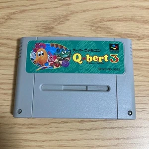 Q BERT 3 Super Famicom SNES SHVC-Q3 1993 NTSC-J Nintendo Vap Puzzle Rare USED - Picture 1 of 17