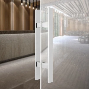 Stainless Steel Double Sided Push Pull Door Handle, H-shaped Door Pull Handle - Picture 1 of 21