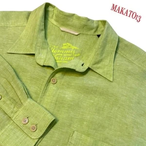 Camisa Tommy Bahama Para Hombre 2XT Lima 100% Lino Manga Larga Botón Frontal Bolsillo - Imagen 1 de 10