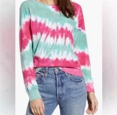 Sudadera Wildfox Fiona Tie Dye Cuello Redondo Terry Tela Talla M Foto 1 de 4