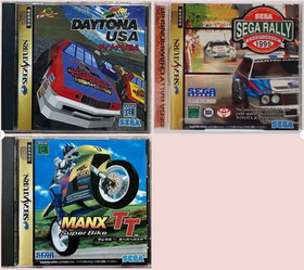 Manx TT Super Bike Daytona USA Sega Rally 1995 set of 3 Sega Saturn SS Japan Ver