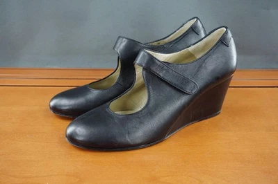 Zapatos Taryn Rose para mujer talla 7,5 negros cuña Mary Jane cuero hechos en Italia Foto 1 de 4