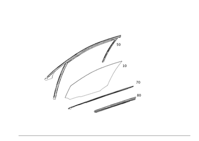 Подлинная уплотнительная рейка Mercedes-Benz 204-725-01-65 - Изображение 1 из 2