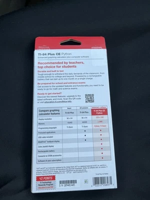Nova calculadora gráfica Texas Instruments TI-84+ CE Python preta - Imagem 1 de 2