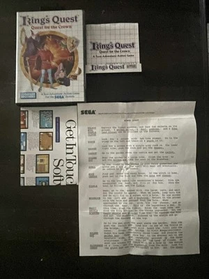 1989 Sega Master System King's Quest, Quest for the Crown CIB  HIGH GRADE 🔥🔥🔥 - Image 1 of 4