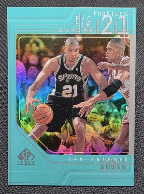 1997-98 SP Authentic - ProFiles Level 1 Tim Duncan NBA San Antonio Spurs Card - Image 1 of 4