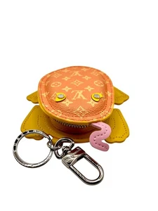 Louis Vuitton ciondolo borsa rana arancione - mini pochette portachiavi monogramma LV M02238 - Foto 1 di 5