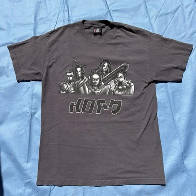 Vintage 1999 Korn Band Tee Anime Giant Tag Large grey Nu Metal Rock Deftones - Image 1 of 4