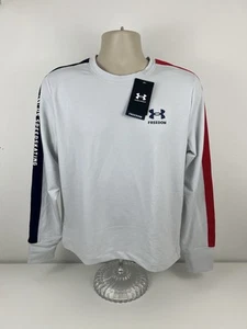 Under Armour Freedom Rival Terry Crew Women Sz M Medium US Speedskating NEW NWT - Picture 1 of 14
