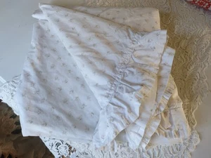 Simply shabby chic Kids flat sheet twin pink floral cotton Rosebuds - Picture 1 of 5