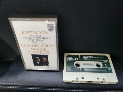 BEETHOVEN Sonatas For Piano & Violin Claudio Arrau Arthur Grumiaux RARE Cassette - Image 1 of 3