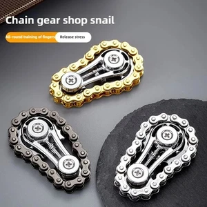 Metal Sprocket Fidget Spinner Toy – Anti-Stress Anxiety Relief Chain Spinner for - Picture 1 of 5