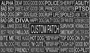 Custom Personalized Removable Patch Label Tag For Dog Harness and Collar  - Picture 1 of 14