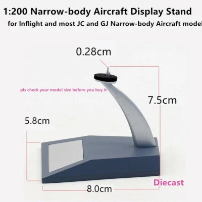 1:200 Narrow-body Aircraft Model Display Stand For Inflight 200 and most GJ JC  - Image 1 of 4