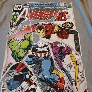 MARVEL COMICS AVENGERS MASHUP Small GRAY TShirt NEW WITH TAG - Picture 1 of 5