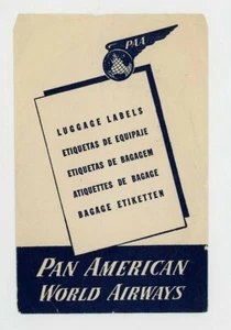 1947 Pan American World Airways Luggage Labels Envelope Jacket - Picture 1 of 3