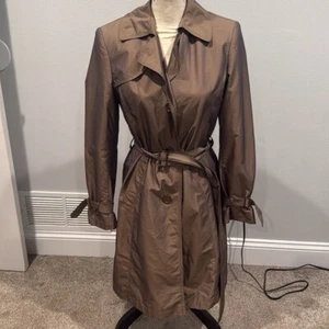 Gallery Metallic Brown Trench Coat - Size Extra Small - Picture 1 of 13