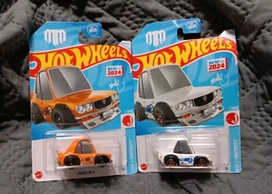 2 Auto Konvolut Hot Wheels Tooned Mazda RX-3 weiß & orange 156/250 HW J-Importe 2024 - Bild 1 von 5