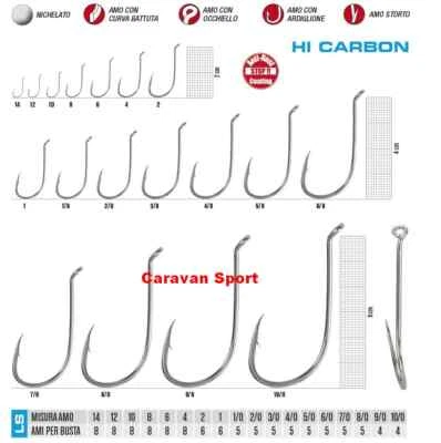 AMI PESCA GAMAKATSU LS-5314T AR/C VARIE MISURE MARE LS 5314 AR C VIVO HOOKS