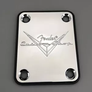 Fender Custom Shop Neck Plate for Telecaster and Stratocaster Guitar Chrome - Picture 1 of 12