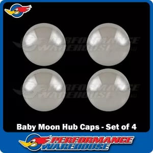 10-1/8" ID Chrome Baby Moon Hub Caps Centre, Smoothie, Set of 4 - Picture 1 of 4