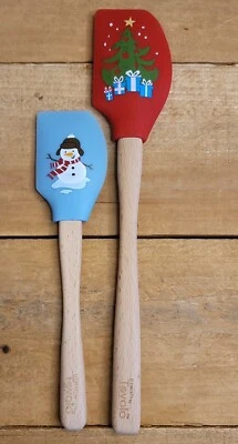 NAVIDAD Tovolo Spatulart ESPATAS DE SILICONA Árbol de Navidad y Muñeco de Nieve Set Foto 1 de 4