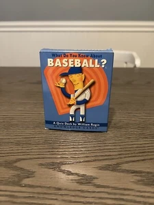 WHAT DO YOU KNOW ABOUT BASEBALL Game Knowledge Cards Trivia Quiz - Picture 1 of 2