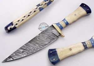 10.75" Custom hand made Beautiful Damascus skinning hunting Knife (AA-0400-3) - Picture 1 of 6