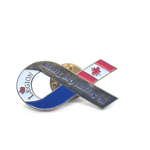 Legion Canada Ribbon We Support Our Troops Pin Lapel Enamel Collectible - Picture 1 of 3