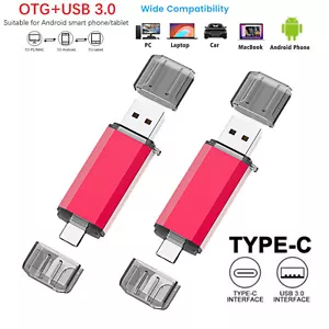 2PCS Type-C OTG 2 in 1 Flash Drive USB Memory Photo Stick Android Samsung PC Mac - Picture 1 of 8