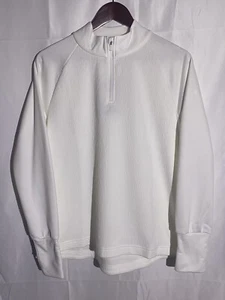 Nike Therma 1/4-Reißverschluss Victory weiß L/S Golftop CU0817-100 – Damen M – neu mit Etikett $ 75 - Bild 1 von 3
