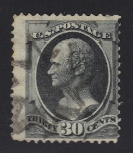 US #154 große Banknote gebraucht 30c Hamilton Cole STX-55 8-seitig Star Fancy Cancel - Bild 1 von 2