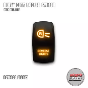ORANGE Laser LED Rocker Switch 5 PIN Dual Light 20A 12V ON OFF - REVERSE LIGHTS - Picture 1 of 6