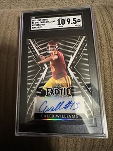 2022 Leaf Exotic Caleb Williams ZEBRA REFRACTOR Auto #D 9/13 - T04