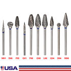 10  Tungsten Carbide Steel Burs Cutters Tips Burrs Dental Polishing Drill