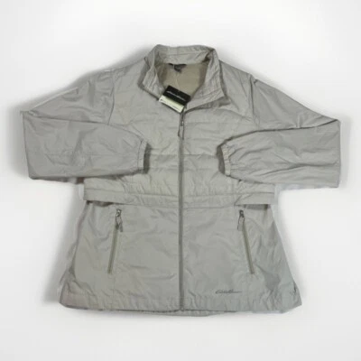 Eddie Bauer Women's Stormrepel Full Zip Thermafill Jacket Large Beige Hiking NWT - Image 1 of 4