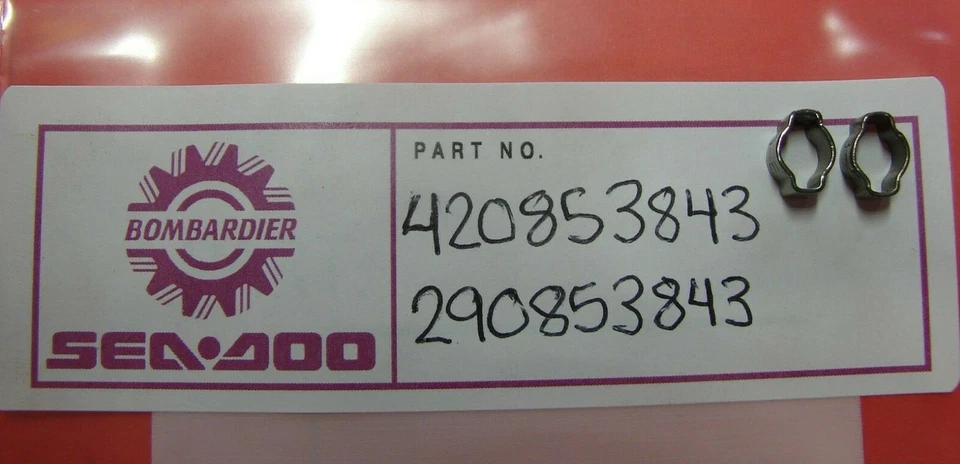 SEA DOO CRIMP CLAMPS SMALL INJECTION OIL PUMP LINES QTY2 420853843 290853843 OEM - Изображение 1 из 1