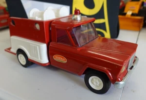 Oldtimer Tonka Jeep Feuerwehrauto Pressstahl - Bild 1 von 4
