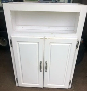 Cabinet, wall mount, white, Wood And MDF - Picture 1 of 7