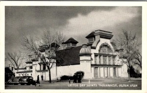 OGDEN UTAH LATTER DAY SAINTS TABERNACLE STREET SCENE VINTAGE POSTCARD - Picture 1 of 2