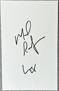 Michael Rosenbaum Signed In Person 5x8 Index Card In Top Loader - Smallville