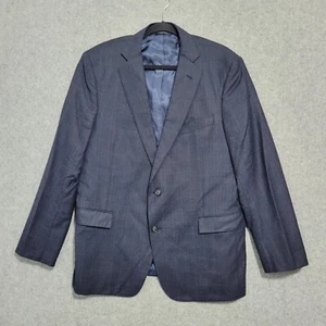 Brooks Brothers 1818 Blazer Sport Coat Mens 43R Navy Plaid Regent Wool USA Read - Picture 1 of 24