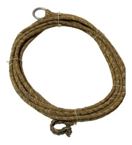 TWISTED RAWHIDE 36' LARIAT Lasso Rodeo Ranch Argentinian Gaucho Leather Western - Picture 1 of 3