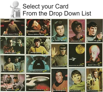 Tarjetas coleccionables Star Trek Topps 1976 EX+ a EX/NM-tu elección 88 tarjetas/22 pegatinas Foto 1 de 4
