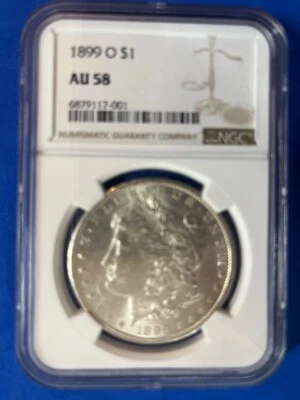 1899-O Morgan Silver Dollar Graded NGC AU 58 - Image 1 of 2