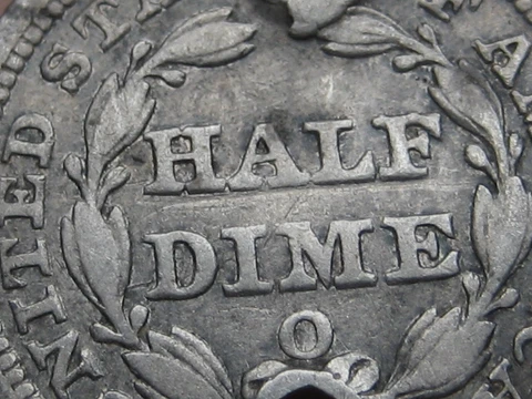 1840 O- 1859 O Seated Liberty Half Dime with Drapery, New Orleans, Fine Details Cover