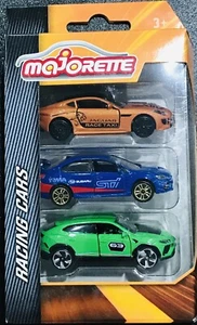 Majorette Premium Racing Cars 3 Pieces Set Jaguar Subaru Lamborghini - Foto 1 di 4